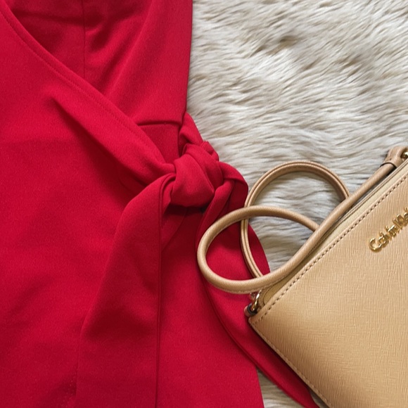 Cherry Red Strapless Mini Dress - Picture 3 of 7